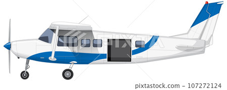 Isolated Airplane on White Background 107272124