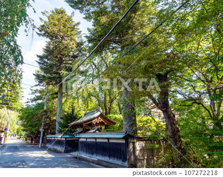 角館優雅武士住宅的夏季風景，歷史悠久的城鎮景觀 107272218