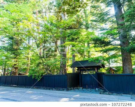 Summer scenery of the elegant samurai residence in Kakunodate, historic townscape 107272248