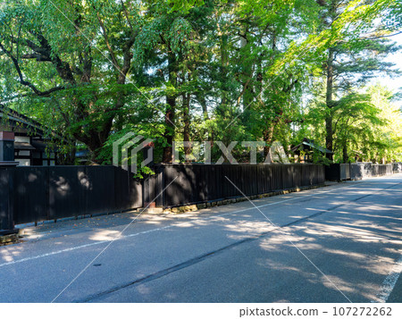 角館優雅武士住宅的夏季風景,歷史悠久的城鎮景觀 角館優雅武士住宅的夏季風景,歷史悠久的城鎮景觀 107272262