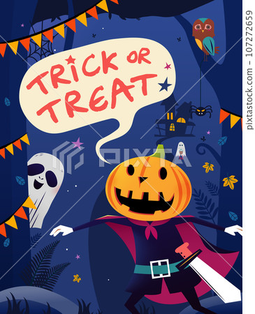 Playful Halloween poster 107272659