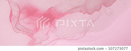 Gold Pink Marble. Abstract Background. Oil Color Gold Pink Marble. Abstract Background. Oil Color 107273077