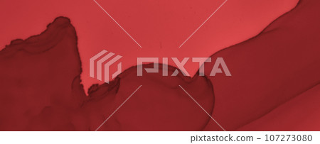 Liquid Blood Background. Red Fluid Banner. 107273080