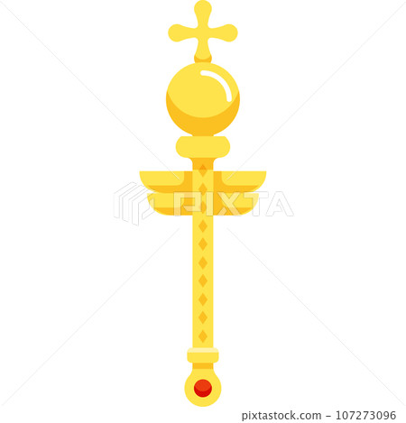 scepter gold illustration 107273096