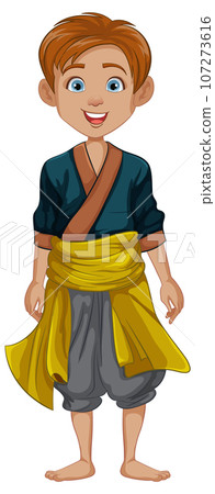 Southeast Asian Men in Traditional Outfits: Cartoon Characters 107273616