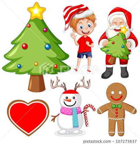 Merry Christmas Object Decoration Item Collection 107273637
