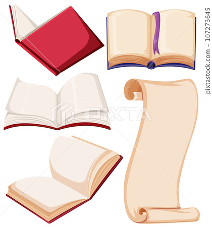 Set of book and paper Set of book and paper 107273645