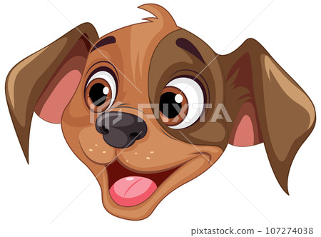 Cute dog face cartoon isolated Cute dog face cartoon isolated 107274038