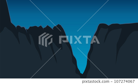 Mariana Trench underwater vector 107274067