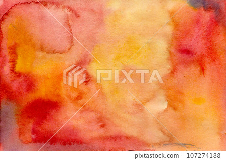 Pink-Yellow watercolor background texture Pink-Yellow watercolor background texture 107274188