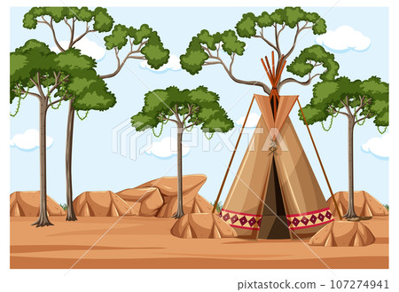 Tribal tent or tipi vector 107274941