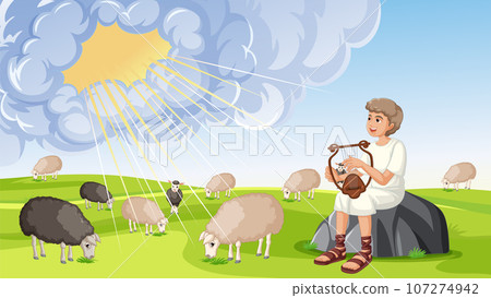 David Shepherd Playing Lyre with Holly Light David Shepherd Playing Lyre with Holly Light 107274942