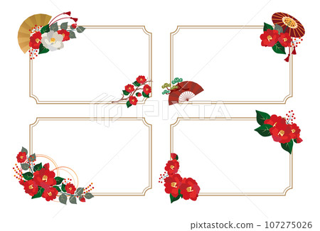 Camellia Japanese style New Year decoration 107275026