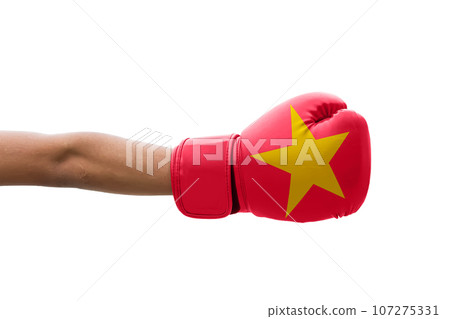 3D Flag on boxing gloves 3D Flag on boxing gloves 107275331