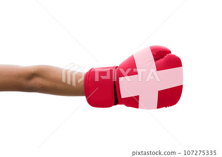 3D Flag on boxing gloves 3D Flag on boxing gloves 107275335
