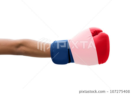 3D Flag on boxing gloves 3D Flag on boxing gloves 107275408