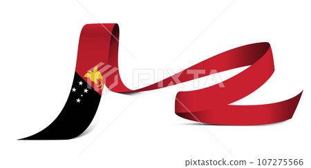 3D Flag on ribbon 107275566