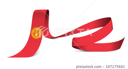 3D Flag on ribbon 107275681