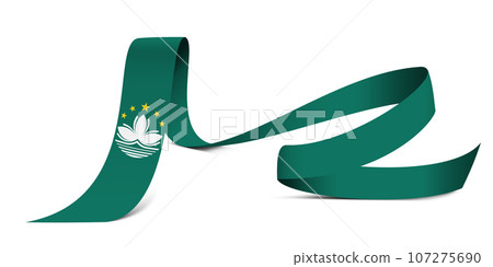 3D Flag on ribbon 107275690