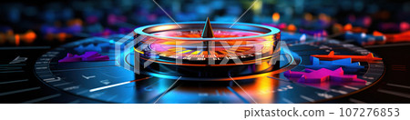 decision maker office gadget set to the words go for it. business and and decision making concept. Compass 107276853