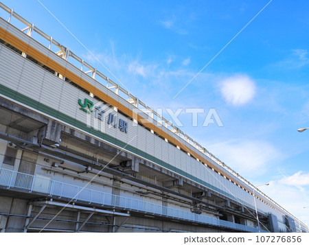 Blue skies on the east side of Furukawa Station, New East Exit, Furukawa, Osaki City, Miyagi Prefecture 107276856