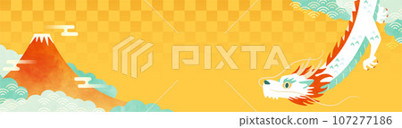 新年/賀年標題背景龍年（橫幅） 107277186