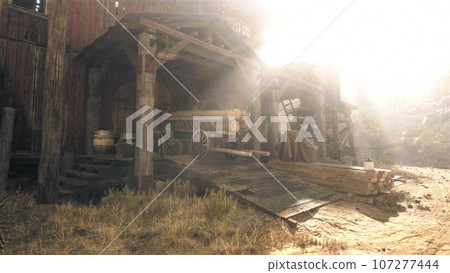 An old American western style town An old American western style town 107277444