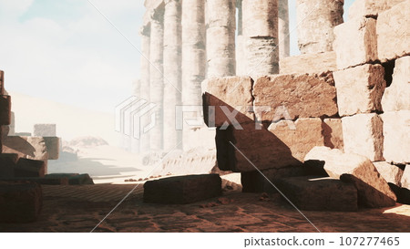 Ruines of Amun temple in Soleb 107277465