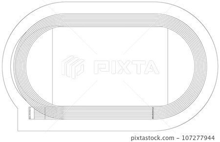 田徑場9車道_線條藝術 田徑場9車道_線條藝術 107277944