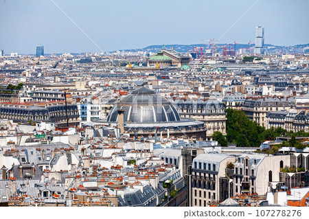 Aerial view of the Bourse du Commerce in Paris 107278276