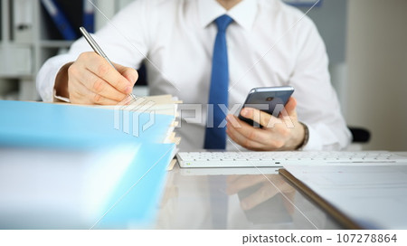 Smart and stylish employee 107278864