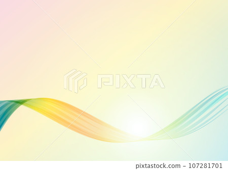 彩虹色的波浪背景 107281701