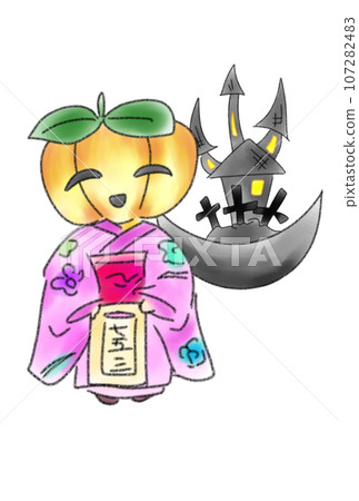 Pumpkin girl celebrating Shichigosan 107282483