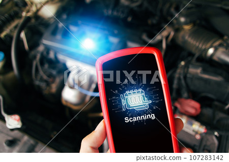 Car engine scanning with wireless technical tool, OBD2 scanner tool Car engine scanning with wireless technical tool, OBD2 scanner tool 107283142