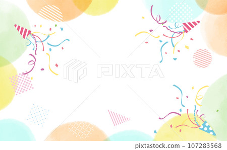 Cracker party New Year's card material background illustration 107283568