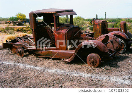 Derelict Abandoned Truck on film 107283802