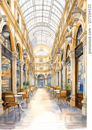 Illustration of beautiful view of Milano, Italy 107284325