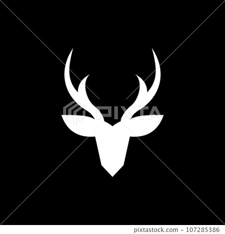 Animal deer head geometric modern simple logo 107285386