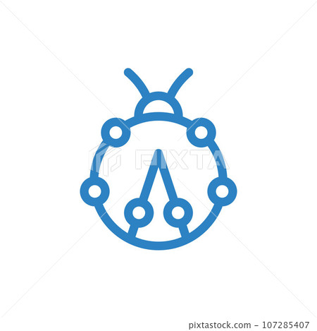Cute ladybug circle tech modern logo Cute ladybug circle tech modern logo 107285407