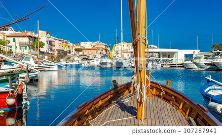 porto di stintino. view at the boats in Stintino marina in Sardinia, Italy 107287941
