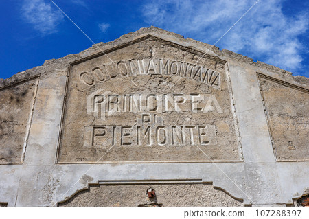 The mountain colony of Principe di Piemonte above Messina on the island of Sicily 107288397