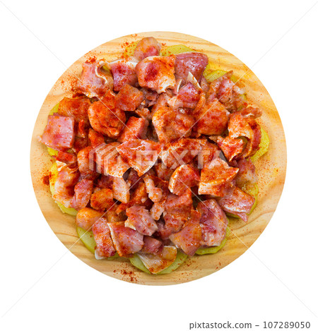 Orejas a la gallega - spanish dish. Roast pigs ears with spice Orejas a la gallega - spanish dish. Roast pigs ears with spice 107289050