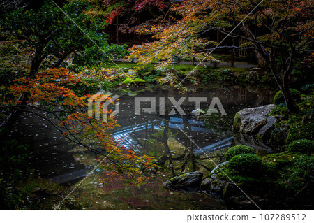 Autumn at Nanzen-ji Temple, sub-temple, Nanzen-in temple, garden with autumn leaves and Sogen Pond Autumn at Nanzen-ji Temple, sub-temple, Nanzen-in temple, garden with autumn leaves and Sogen Pond 107289512