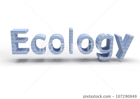 3D illustration. Volumetric inscription ecology on a white background. 3D illustration. Volumetric inscription ecology on a white background. 107290849