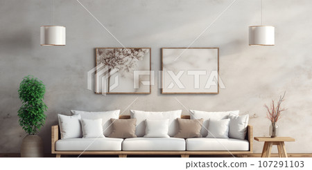 Modern sofa near the wall 107291103