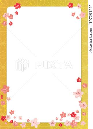 金葉日本圖案框架鑲嵌李子 107291315