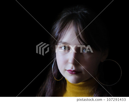 A beautiful young woman posing for portraits A beautiful young woman posing for portraits 107291433
