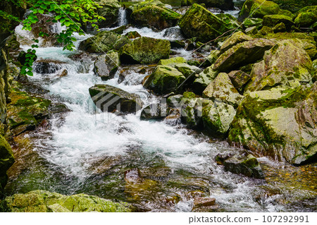 Hida Osaka Gandate Gorge Clear stream of Sawaradani 107292991