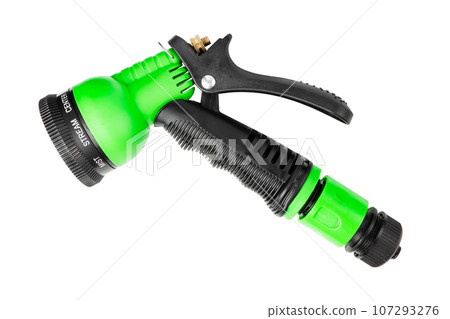 Garden hose nozzle isolated on white background 107293276