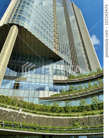 高層建築與綠化的牆 107293474